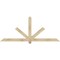 Ekena Millwork Kennewick Rough Sawn Timber Gable Bracket, Douglas Fir, 84"W x 35"H x 4"D x 4"F, 10/12 Pitch GBW084X35X0404KEN00RDF - alternate 1